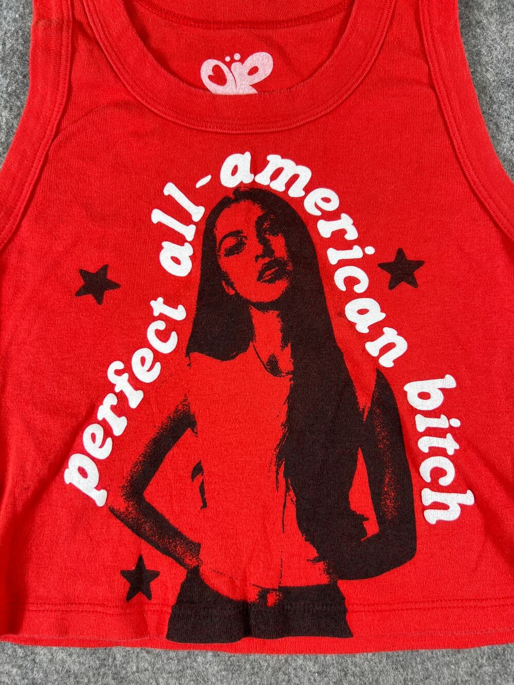 Olivia Rodrigo Guts Tour Tank Top Womens Medium Red Perfect All American Cropped